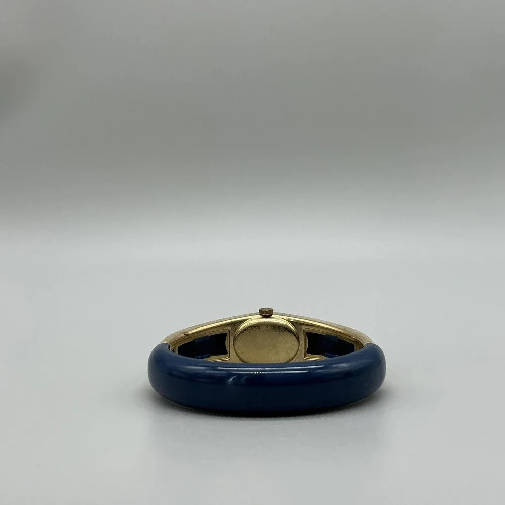 Vintage Lucerne Womens Watch 18mm Blue Dial Gold Tone Swiss Manual Wind 6.25